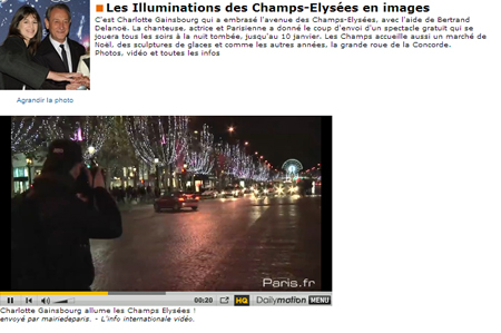 les illuminations des Champs-Elysees